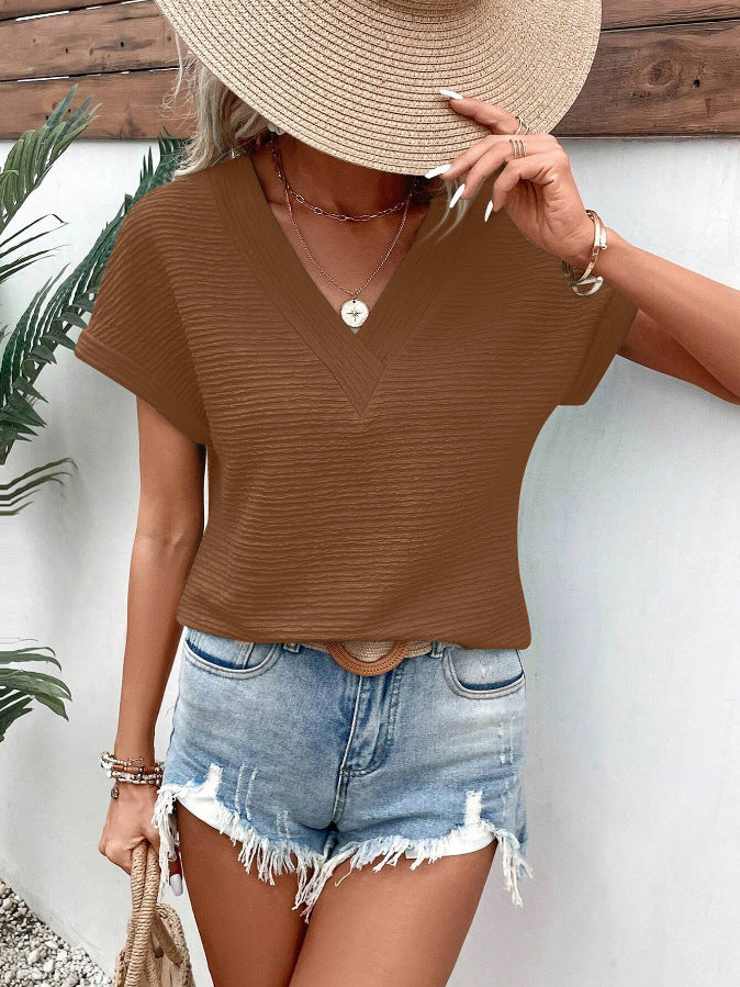 Damen V-Ausschnitt T-Shirt