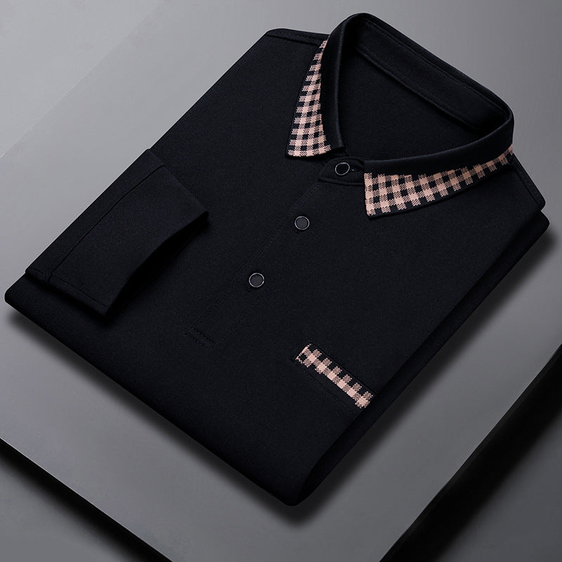 Longshirt für Herren – Casual Dad Look in Unifarben