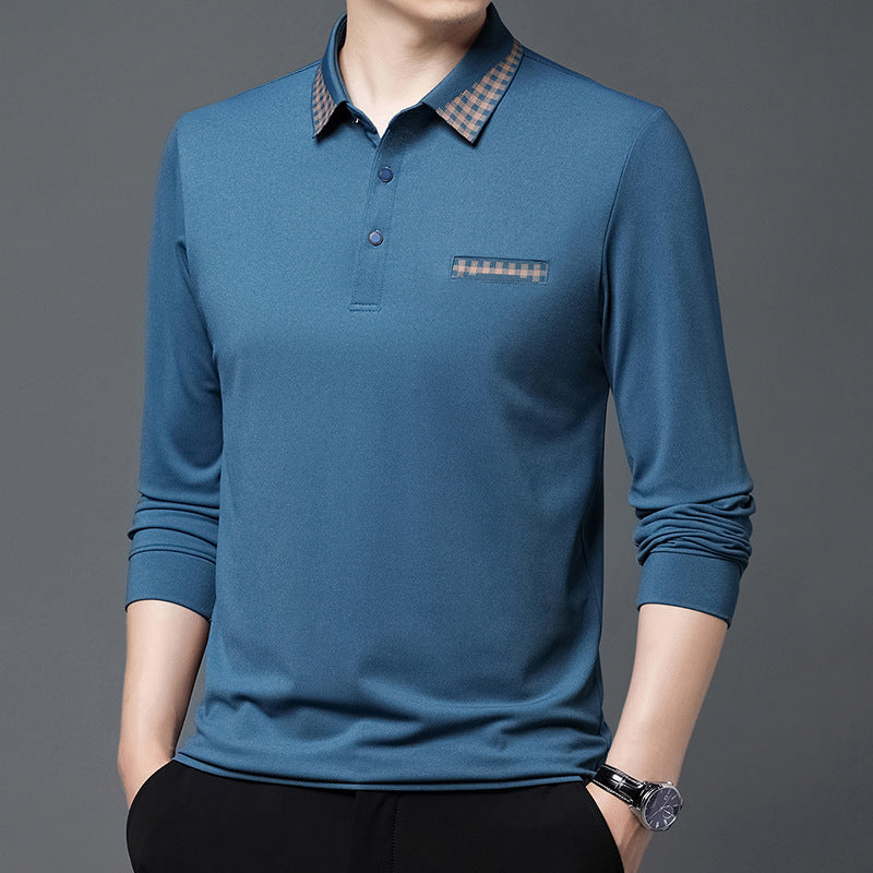 Longshirt für Herren – Casual Dad Look in Unifarben