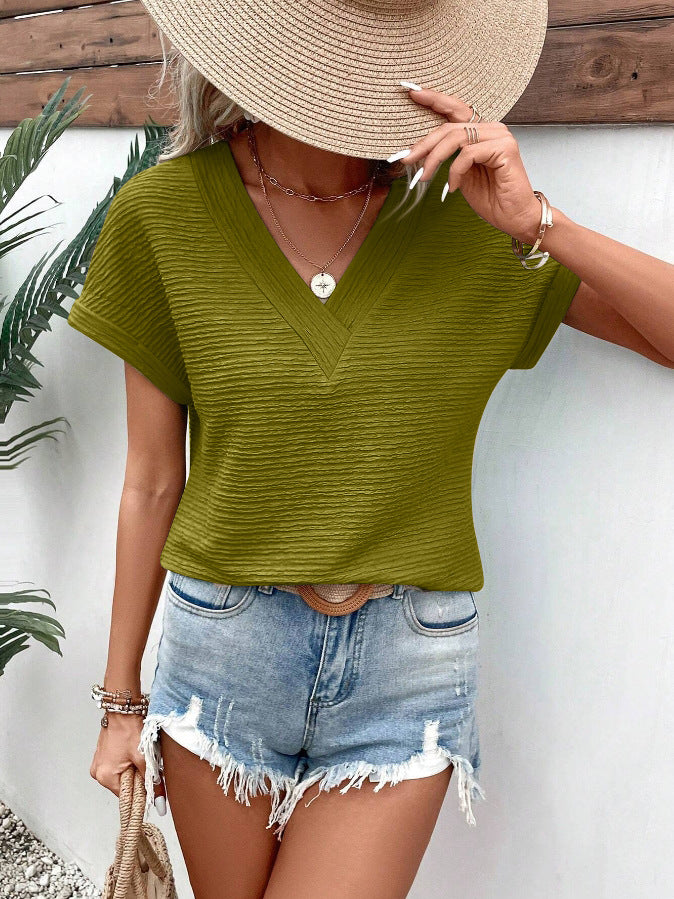 Damen V-Ausschnitt T-Shirt