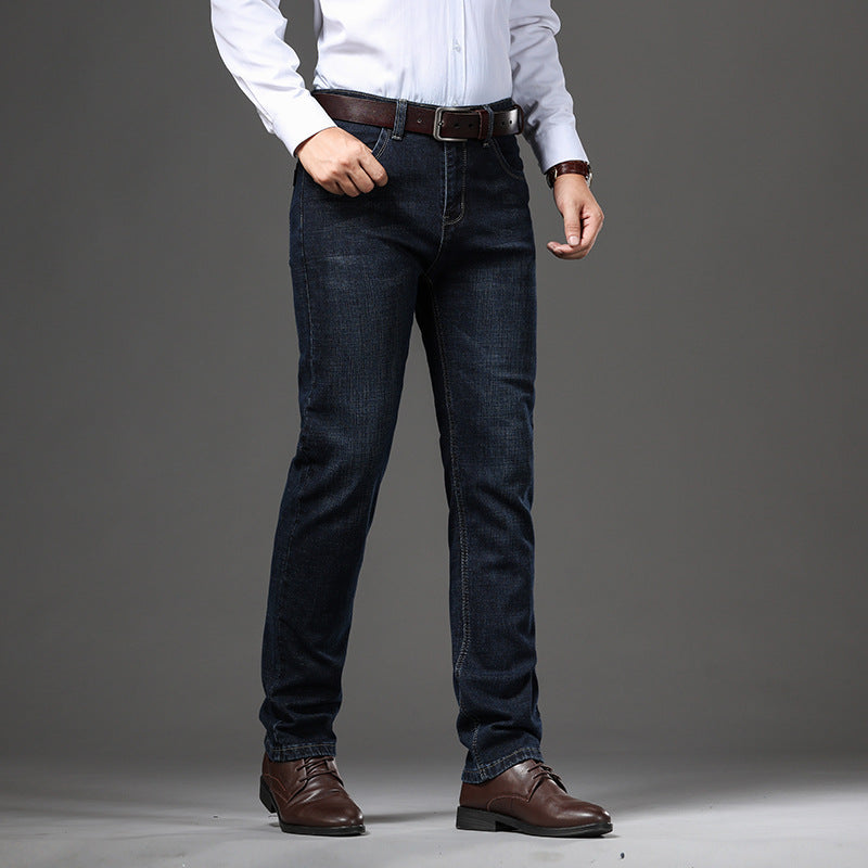 Herren Stretch Business-Jeans – Lockerer Sitz, Große Größen – Elegant & Bequem für Herbst & Winter