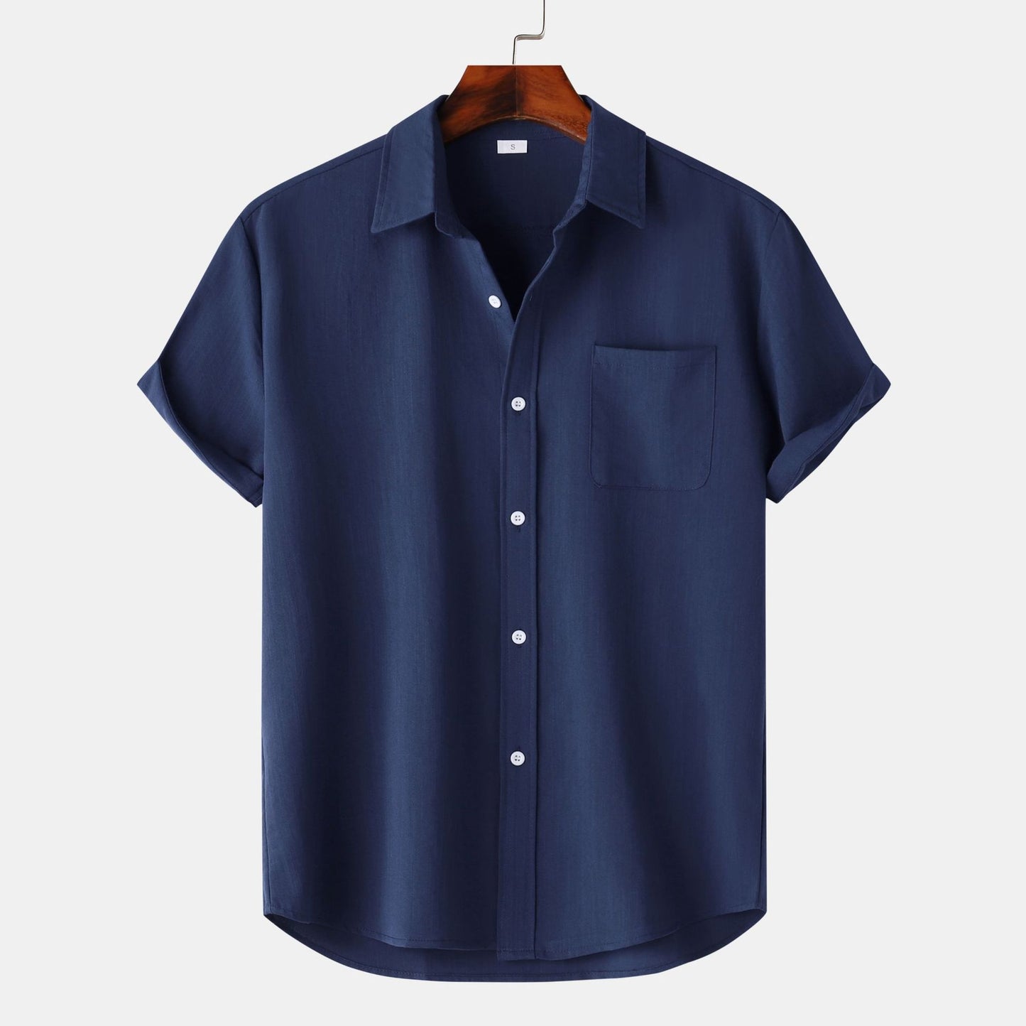 Sommer Herren-Kurzarmhemd mit V-Ausschnitt – Leichte Freizeit-Cardigan-Optik im angesagten Beach-Style