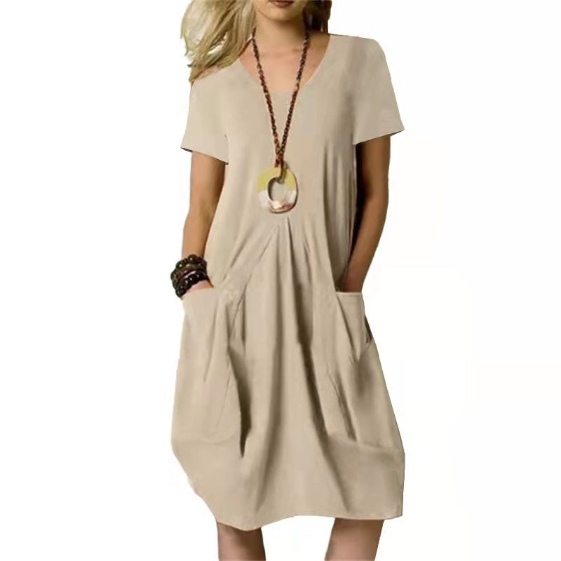 Sommerkleid aus Baumwoll-Leinen – Locker, luftig & perfekt für warme Tage
