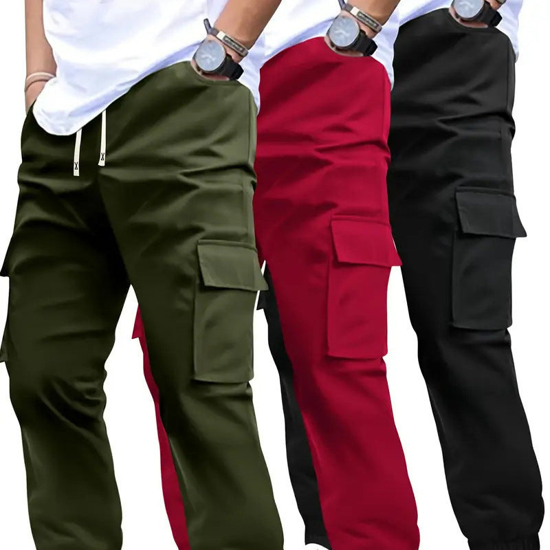 Herren Cargohose mit mehreren Taschen – Tapered Workwear Pants für Alltag & Freizeit