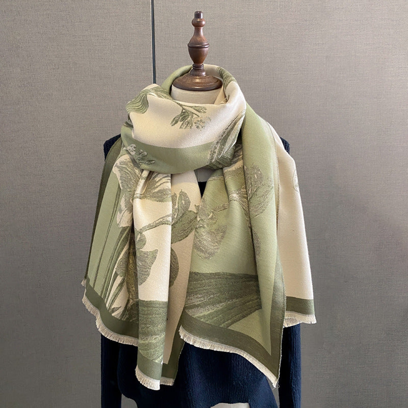 Weicher Boho-Schal mit Fransen