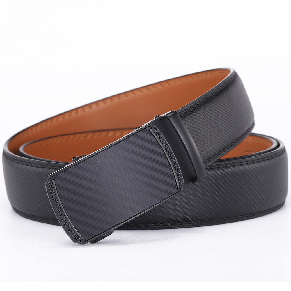 Herren Leder-Gürtel mit Automatikschließe – Eleganter Businessgürtel 110–125 cm