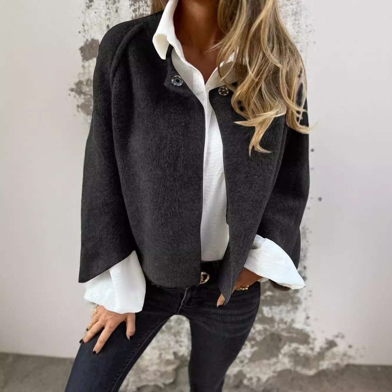Cashmere-Look Batwing-Cardigan