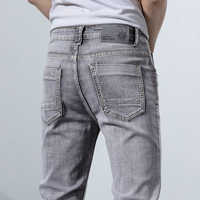 Herren Straight Fit Jeans – Elastisch, Retro-Look, Bequeme Passform