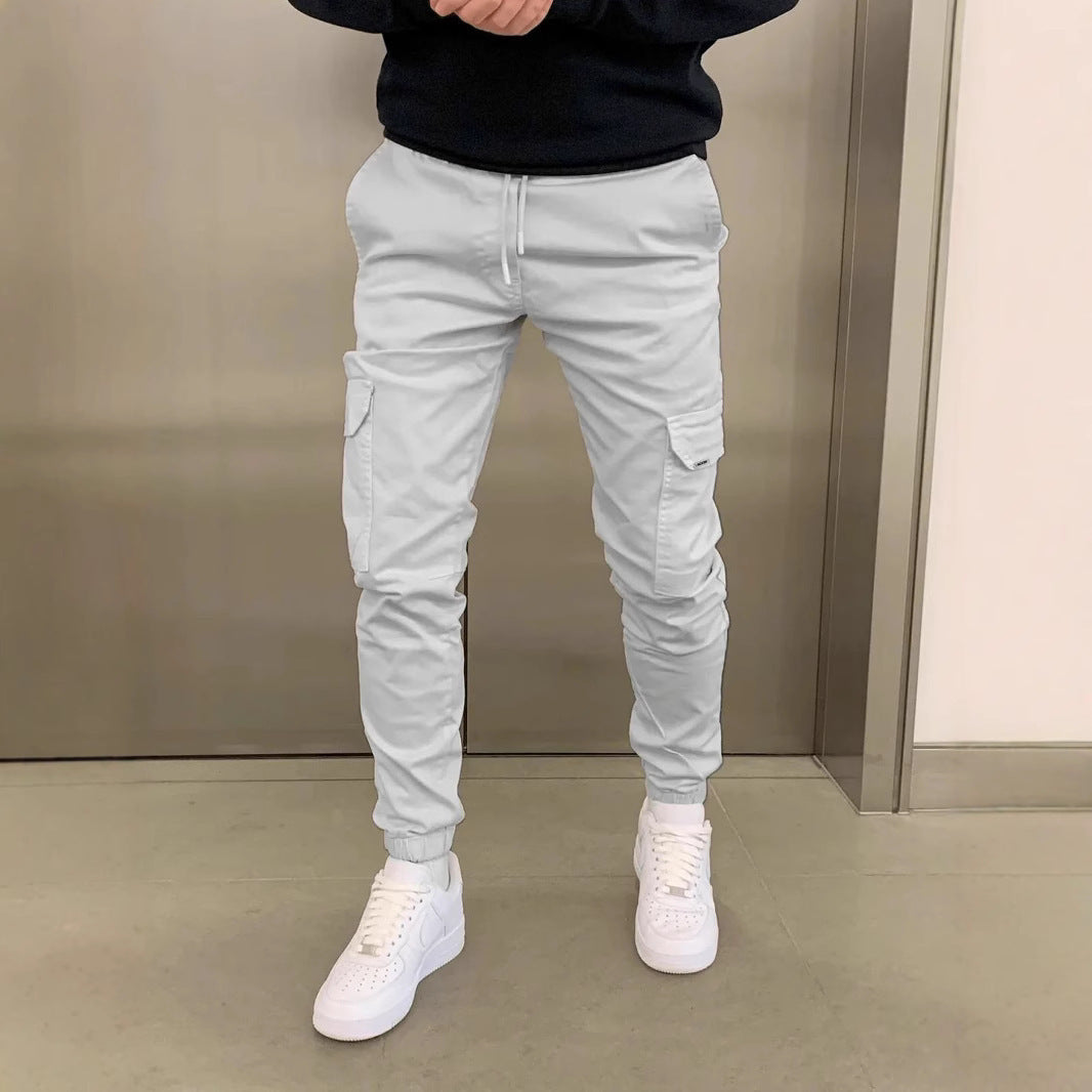 Herren Baggy Cargohose mit Taschen – Lässige Freizeithose mit Gummibund und sportlichem Schnitt