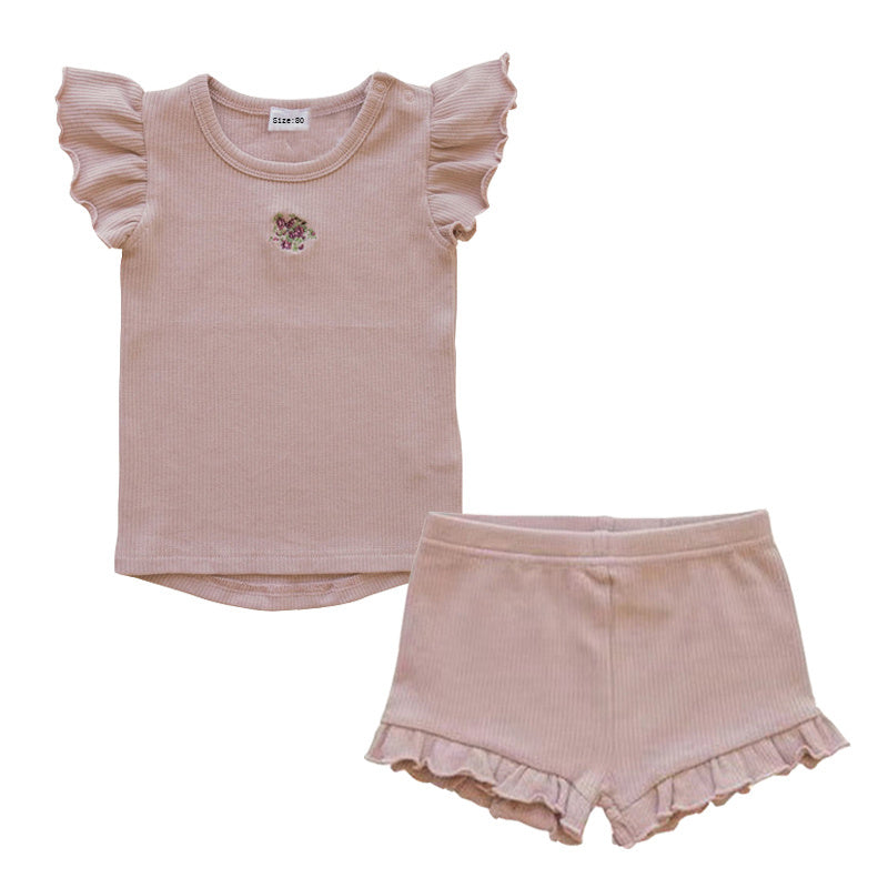 Strick-Set für Babys – Pullover & Hose mit Stickerei