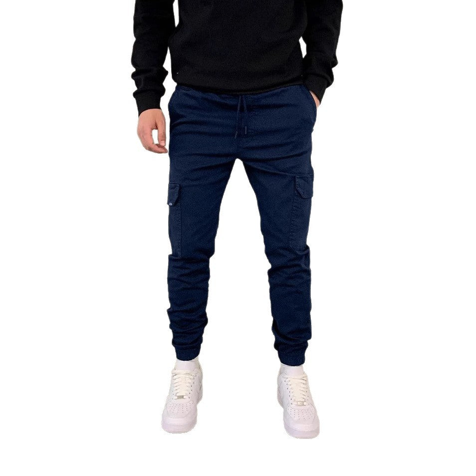 Herren Baggy Cargohose mit Taschen – Lässige Freizeithose mit Gummibund und sportlichem Schnitt