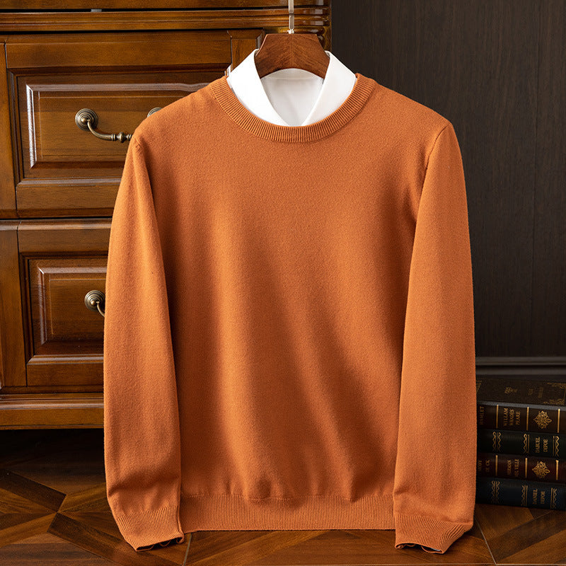 Herren Rundhals-Strickpullover – Business & Casual Longsleeve mit lockerer Passform