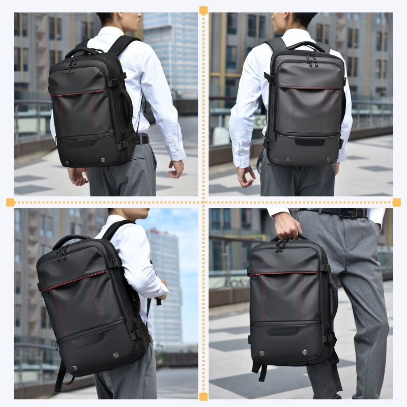 Vakuum-Rucksack für Damen & Herren – Komprimierbarer Reiserucksack mit USB & großem Volumen
