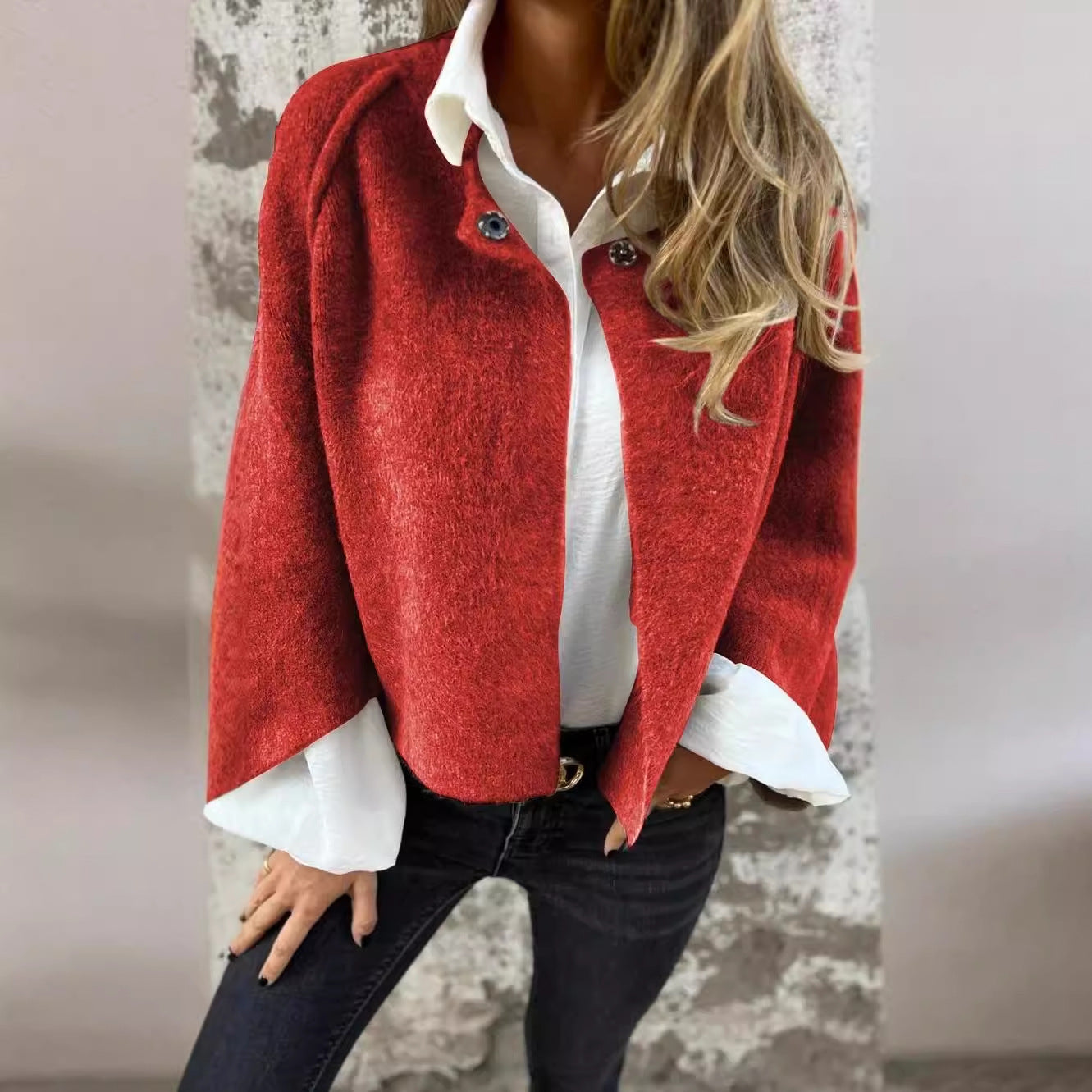 Cashmere-Look Batwing-Cardigan