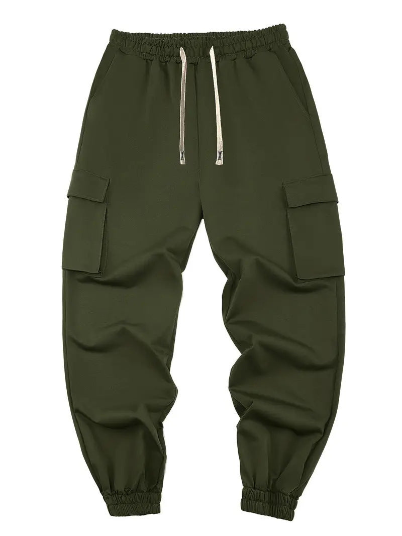 Herren Cargohose mit mehreren Taschen – Tapered Workwear Pants für Alltag & Freizeit