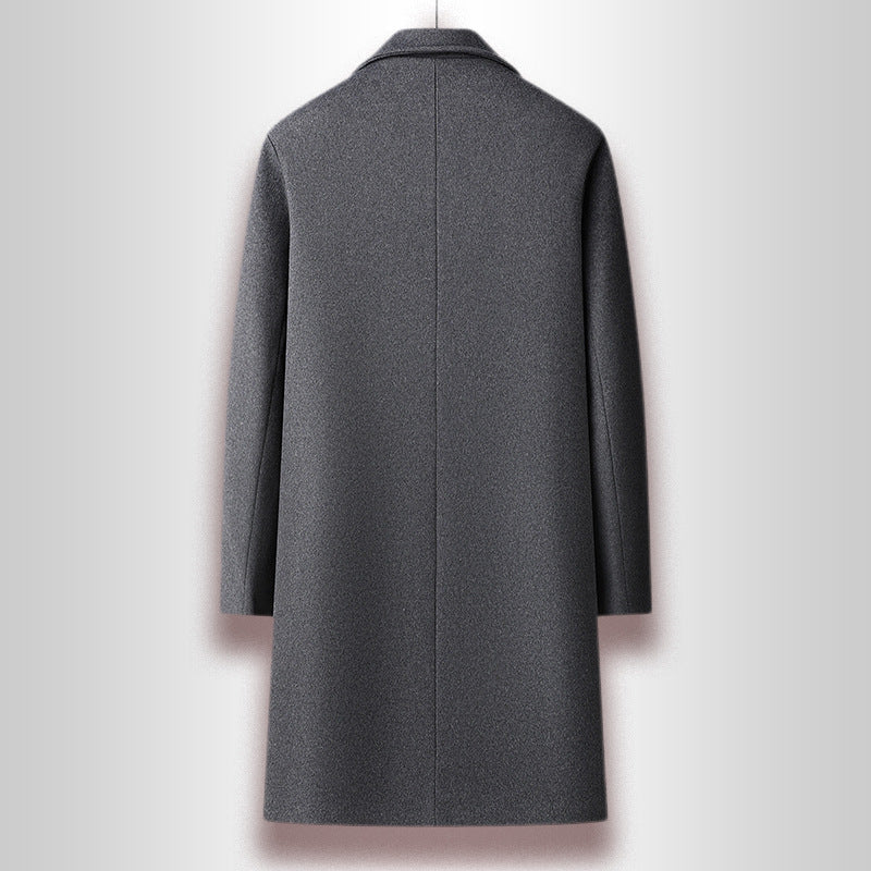 Herren Wollmantel – Business Casual Wintermantel in Langform