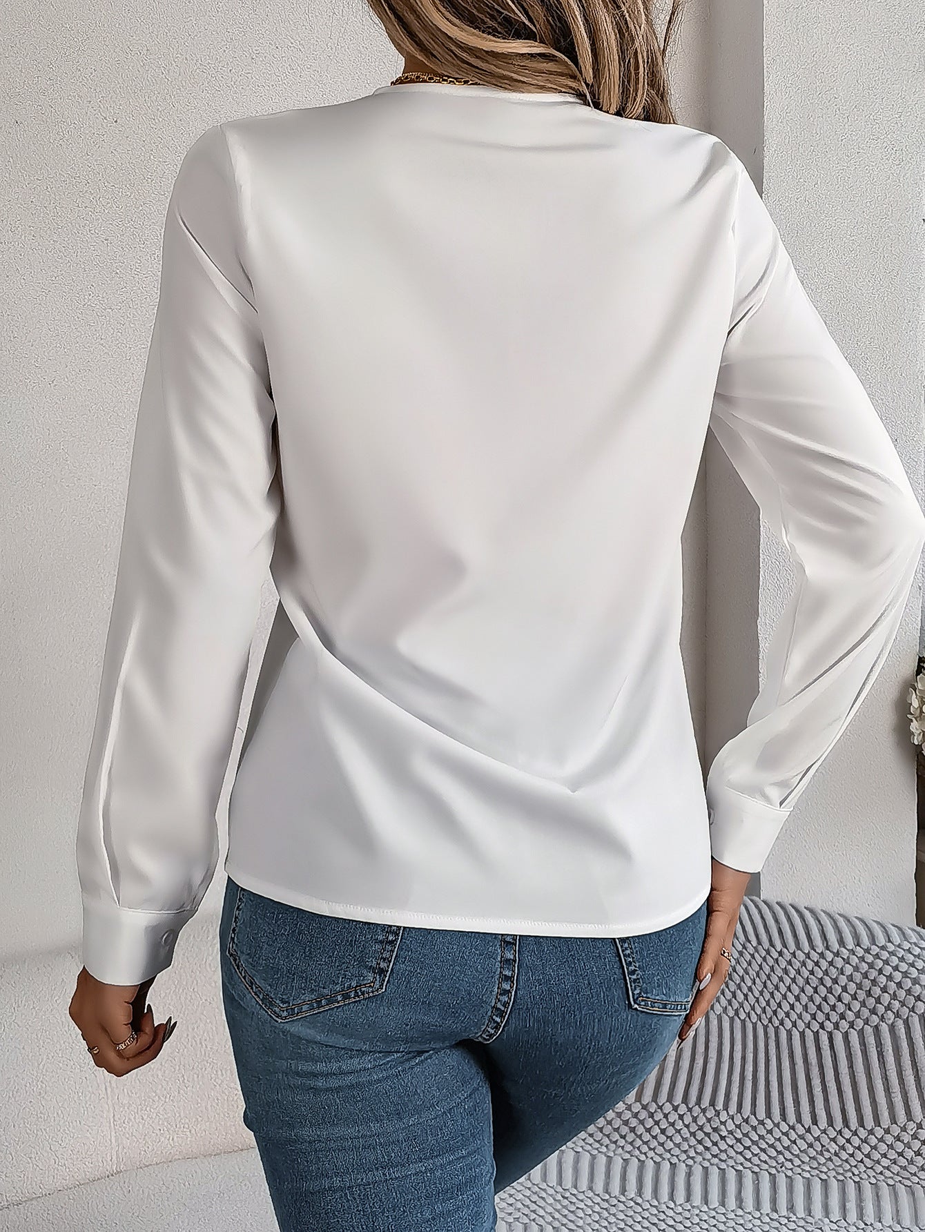 Elegante V-Ausschnitt-Bluse