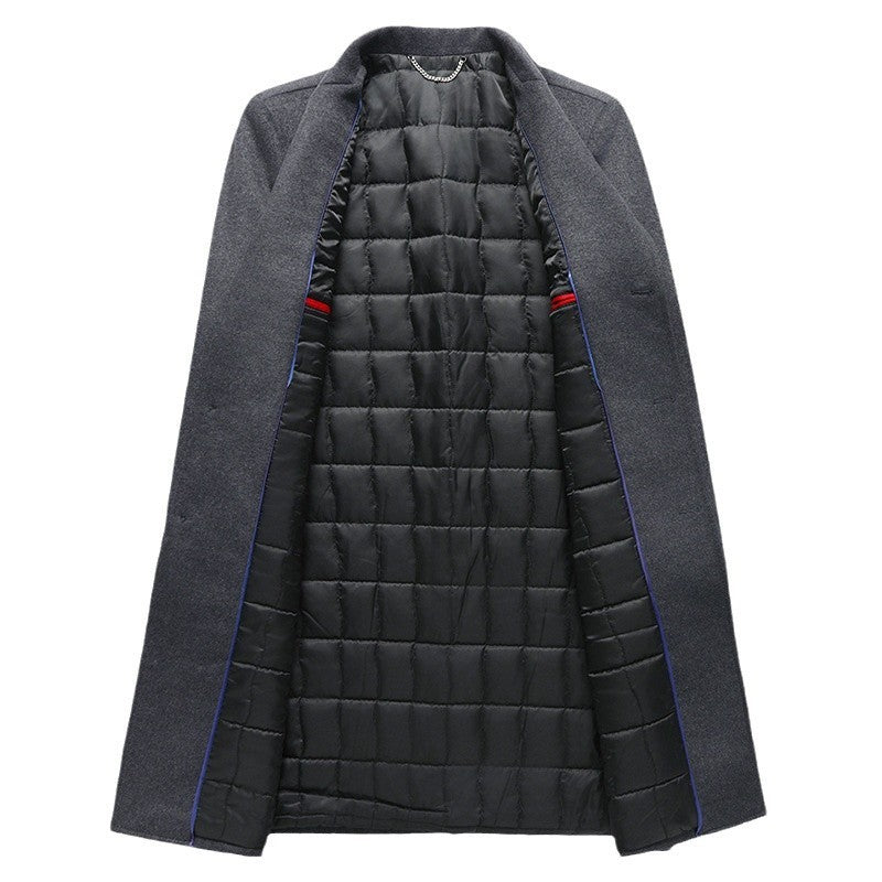 Herren Wollmantel – Business Casual Wintermantel in Langform