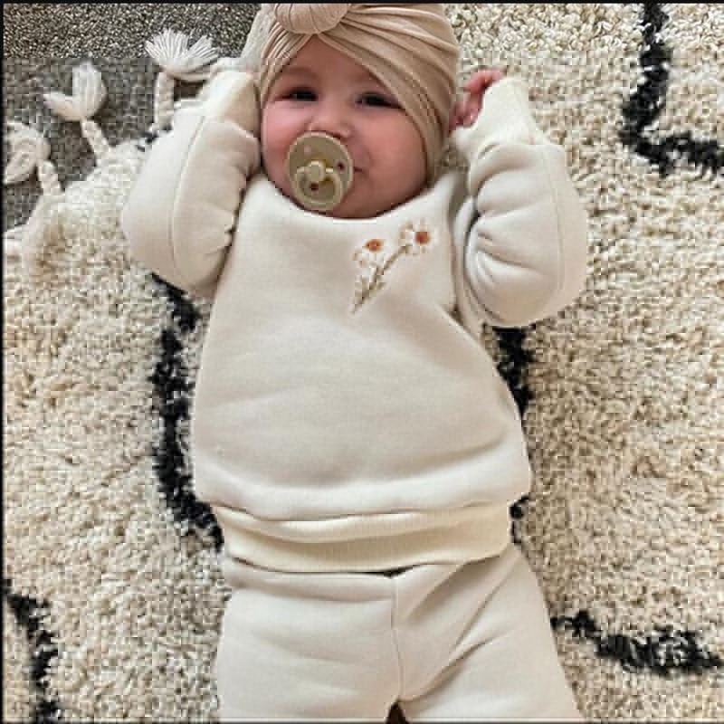 2-teiliges Baby-Winterset – Pullover & Hose mit Stickerei