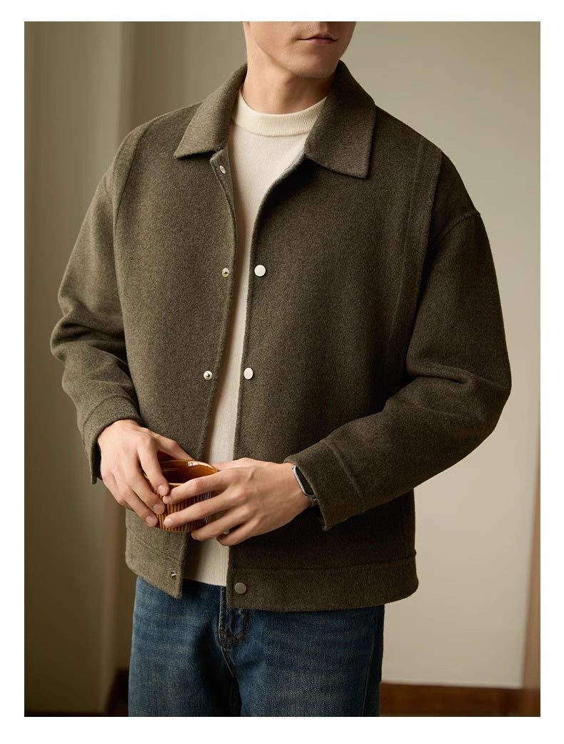 Eleganter Wollmantel mit Revers – Zweilagig & Hochwertig für Herbst & Winter