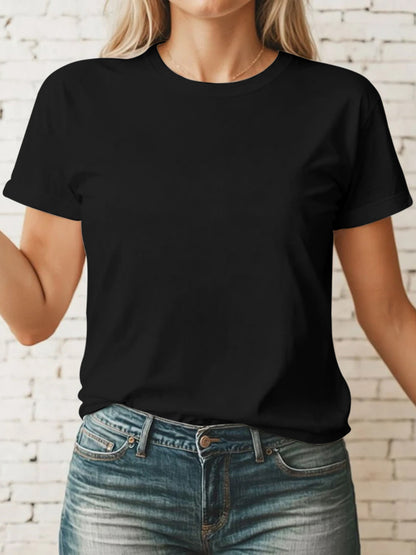 Damen Basic-T-Shirt aus reiner Baumwolle