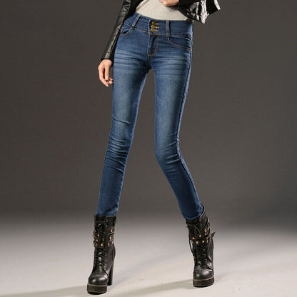 High Waist Damenjeans – Figurformende Stretch-Jeans mit Vintage-Waschung