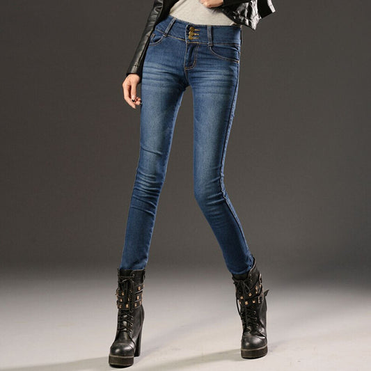 High Waist Damenjeans – Figurformende Stretch-Jeans mit Vintage-Waschung