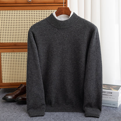 Halbhoher Herren-Strickpullover aus Wollmischung – Warm, elegant & zeitlos