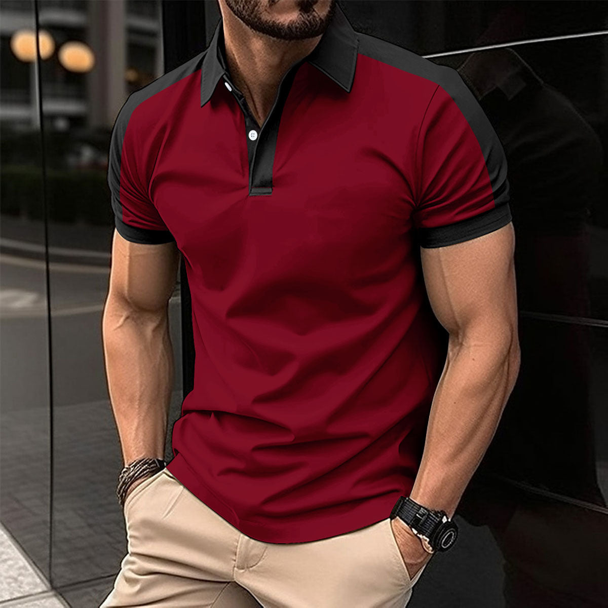 Herren Sommer Polo Shirt – Kurzarm, Business Casual, atmungsaktiv & elegant