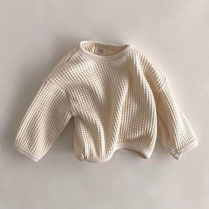 Locker geschnittenes Babyshirt im Waffelstrick