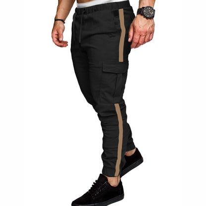 Herren Sporthose mit Geradem Bein – Lockerer Schnitt & Farbdetails – Bequem für Alltag & Freizeit