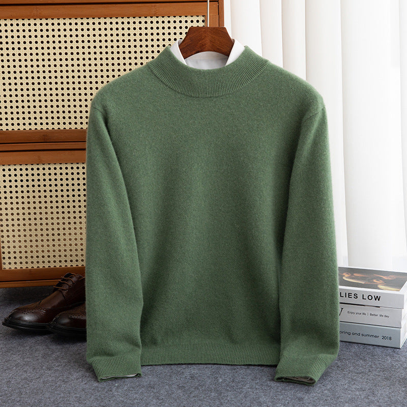 Halbhoher Herren-Strickpullover aus Wollmischung – Warm, elegant & zeitlos