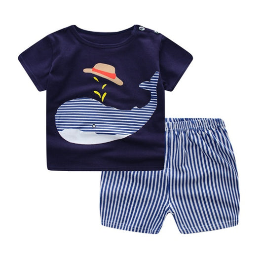 2-teiliges Sommer-Set für Kinder – T-Shirt & Shorts mit Cartoon-Motiv