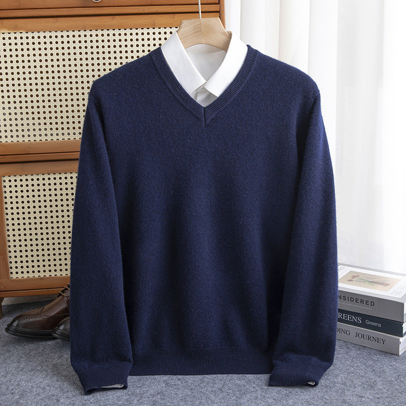 Halbhoher Herren-Strickpullover aus Wollmischung – Warm, elegant & zeitlos