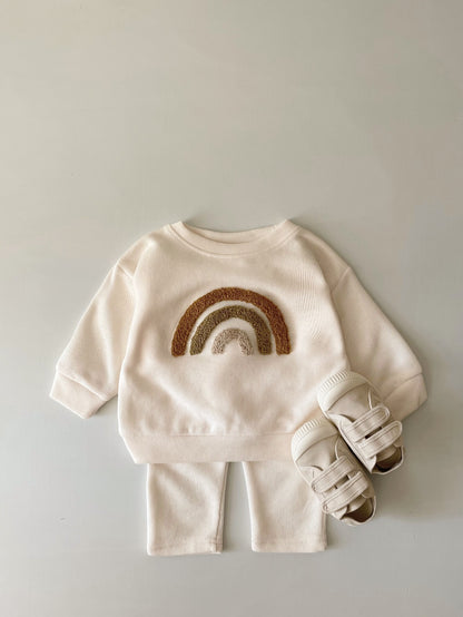 Zweiteiliges Kinder-Set mit Stickerei – Langarmshirt & Hose