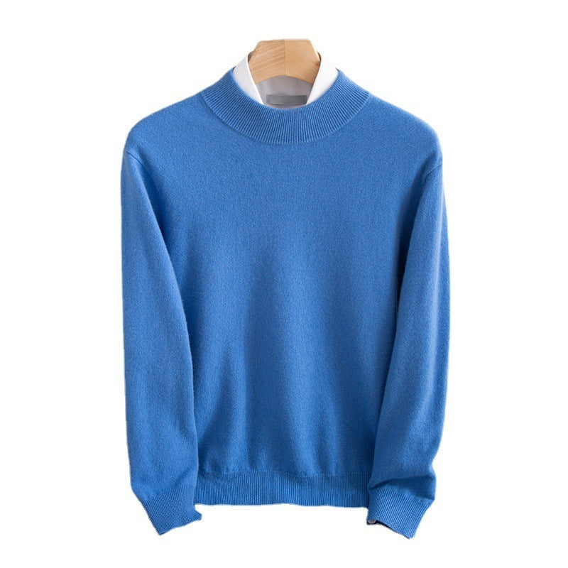 Halbhoher Herren-Strickpullover aus Wollmischung – Warm, elegant & zeitlos