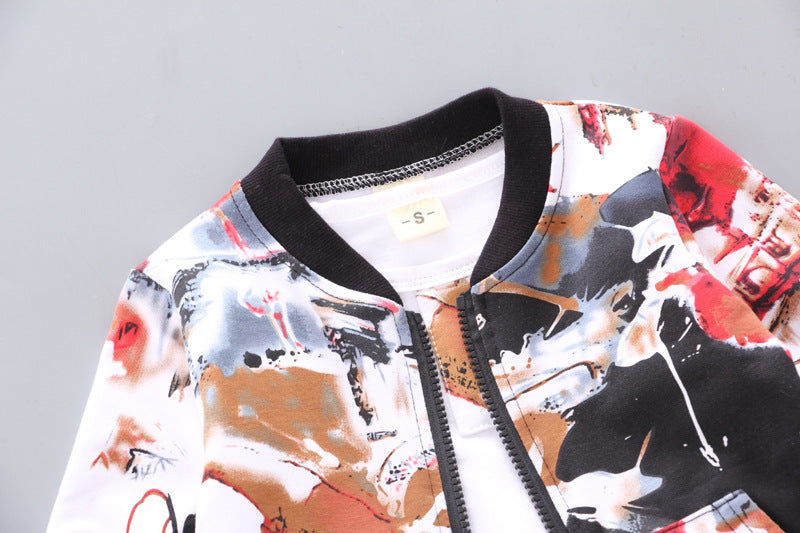 Jungen-Outfit – Hose, Langarmshirt & Jacke (3-teilig)