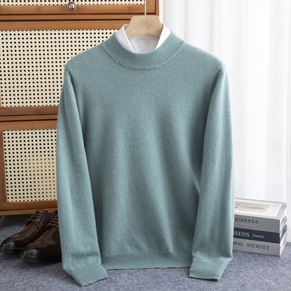Halbhoher Herren-Strickpullover aus Wollmischung – Warm, elegant & zeitlos