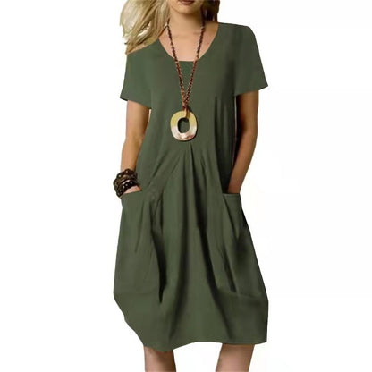 Sommerkleid aus Baumwoll-Leinen – Locker, luftig & perfekt für warme Tage