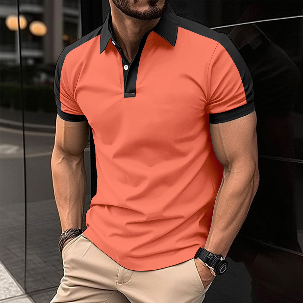 Herren Sommer Polo Shirt – Kurzarm, Business Casual, atmungsaktiv & elegant