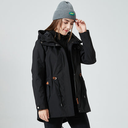 3-in-1 Damenjacke mit Kapuze