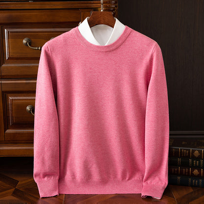 Herren Rundhals-Strickpullover – Business & Casual Longsleeve mit lockerer Passform