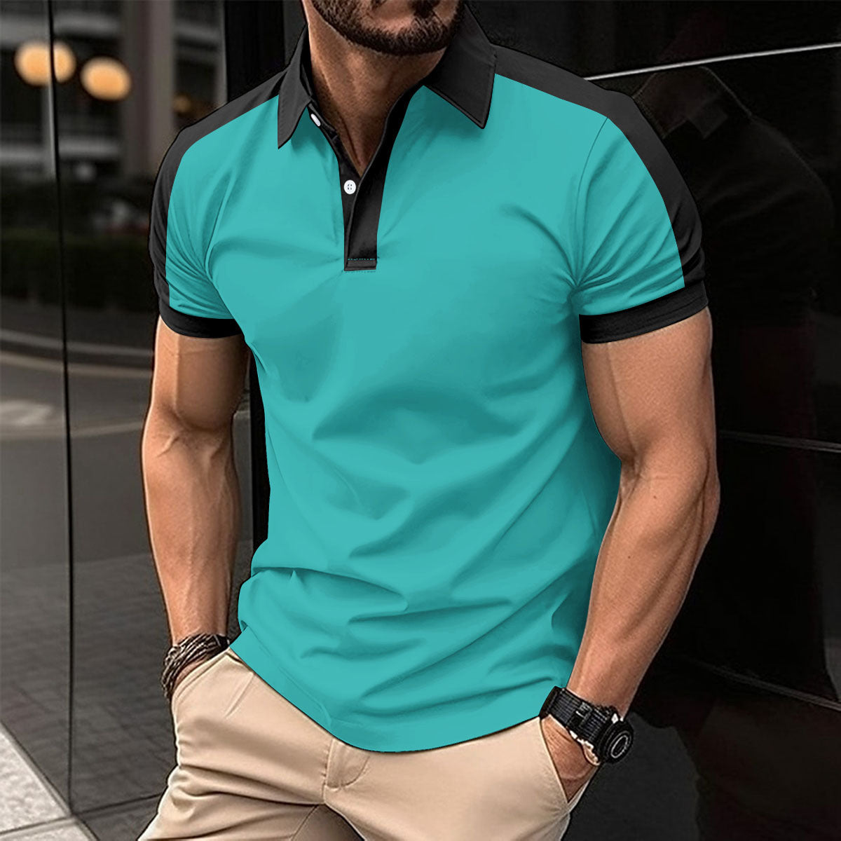 Herren Sommer Polo Shirt – Kurzarm, Business Casual, atmungsaktiv & elegant