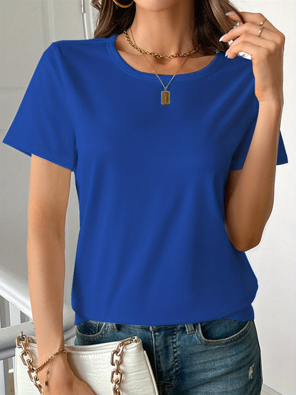 Damen Basic-T-Shirt aus reiner Baumwolle