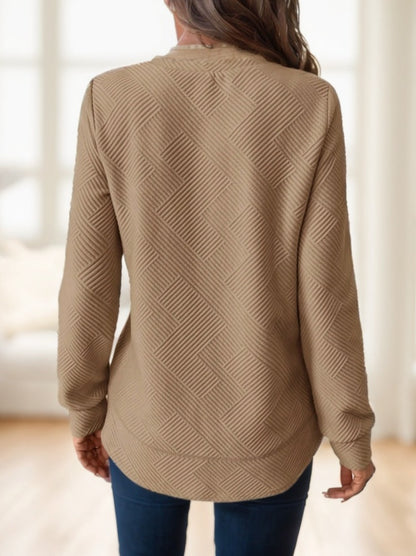 Waffelstrick-Sweatshirt