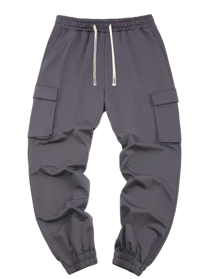 Herren Cargohose mit mehreren Taschen – Tapered Workwear Pants für Alltag & Freizeit
