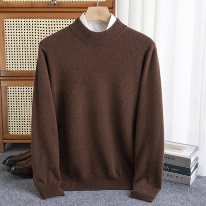 Halbhoher Herren-Strickpullover aus Wollmischung – Warm, elegant & zeitlos
