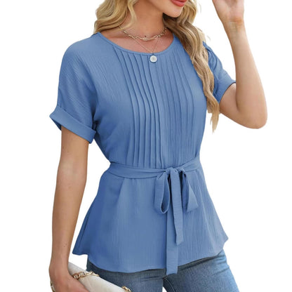 Damen-Shirt mit Rüschen und Falten