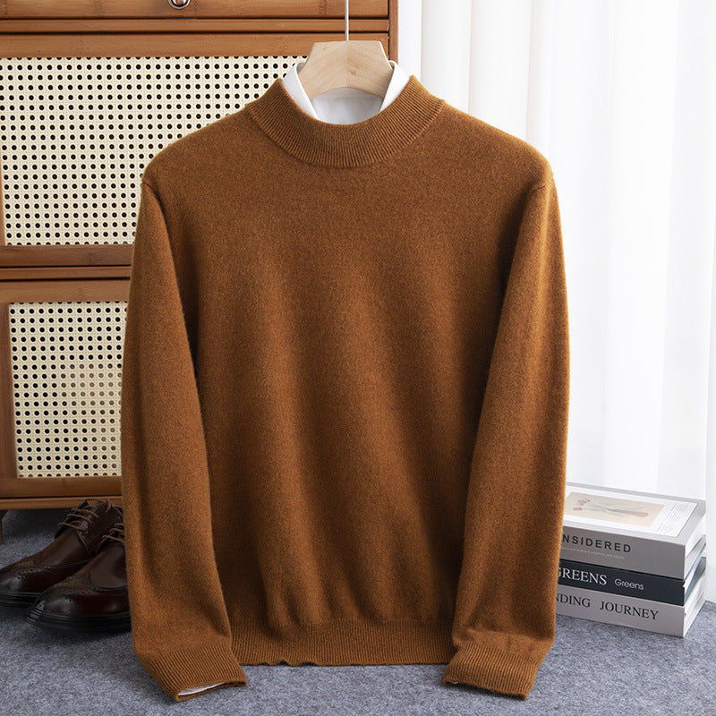 Halbhoher Herren-Strickpullover aus Wollmischung – Warm, elegant & zeitlos