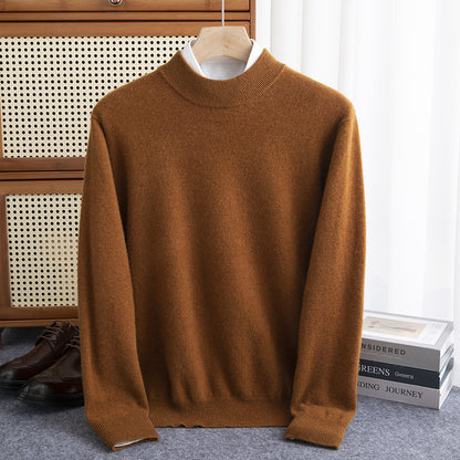 Halbhoher Herren-Strickpullover aus Wollmischung – Warm, elegant & zeitlos